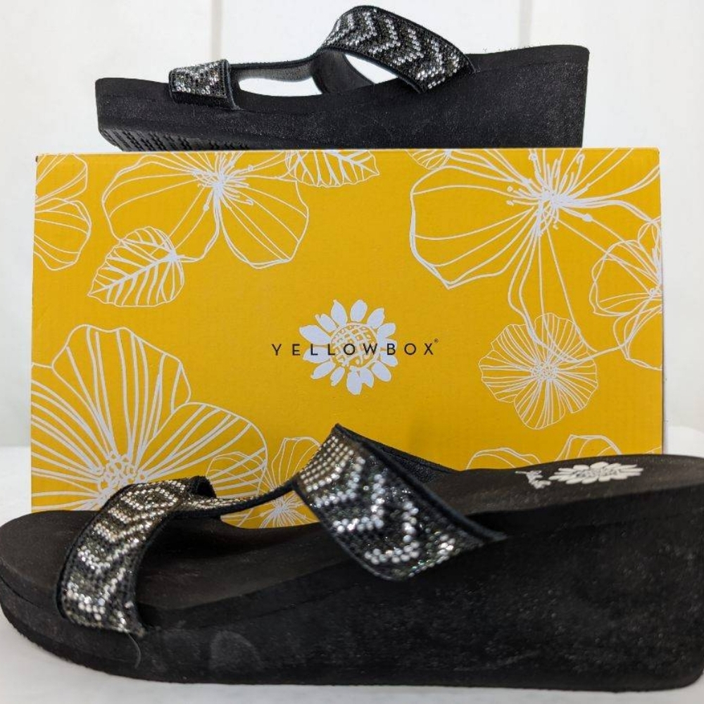 Yellow Box Wedge Sandals sz 8 & 10